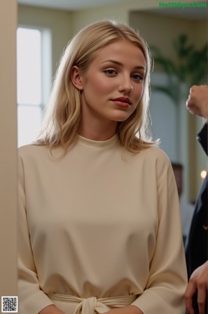 A woman in a black bra posing for a picture.